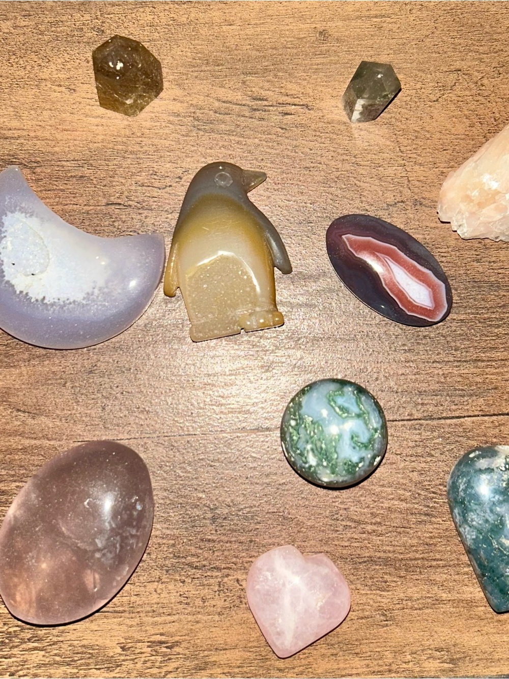 Assorted Polished Stone Collection - Green, Pink, Brown, Purple